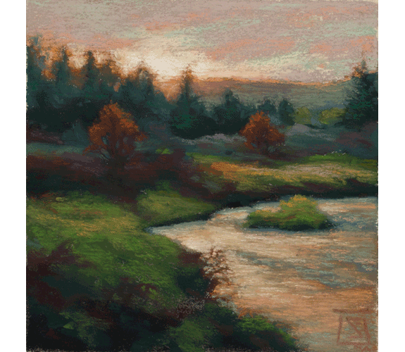 Sheila Evans - "Dusk, Little Spokane Study"